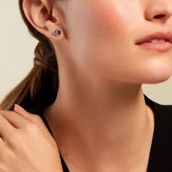 Histoire d'Or Boucles D'oreilles Puces Guillemette Argent Blanc Pierre D'imitation Hot