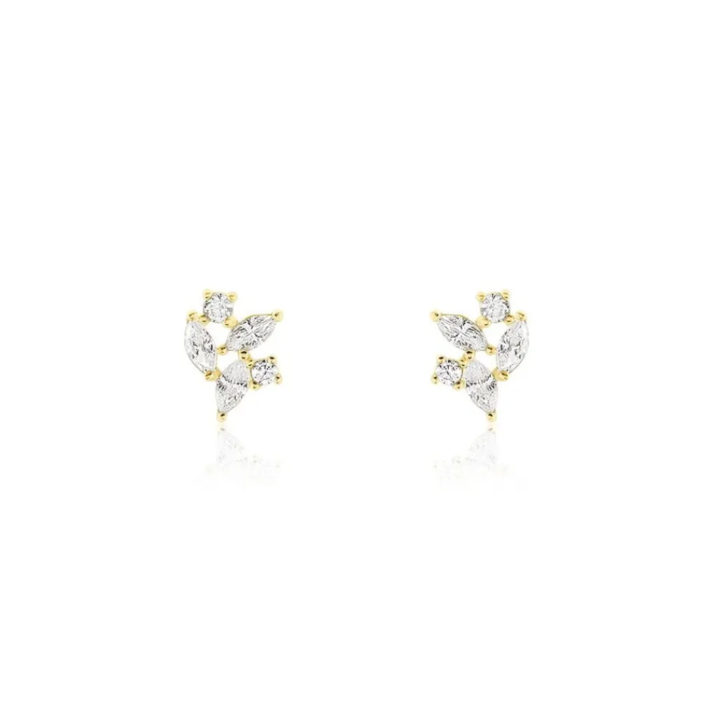 Histoire d'Or Boucles D'oreilles Puces Glorinda Or Jaune Oxyde De Zirconium Outlet