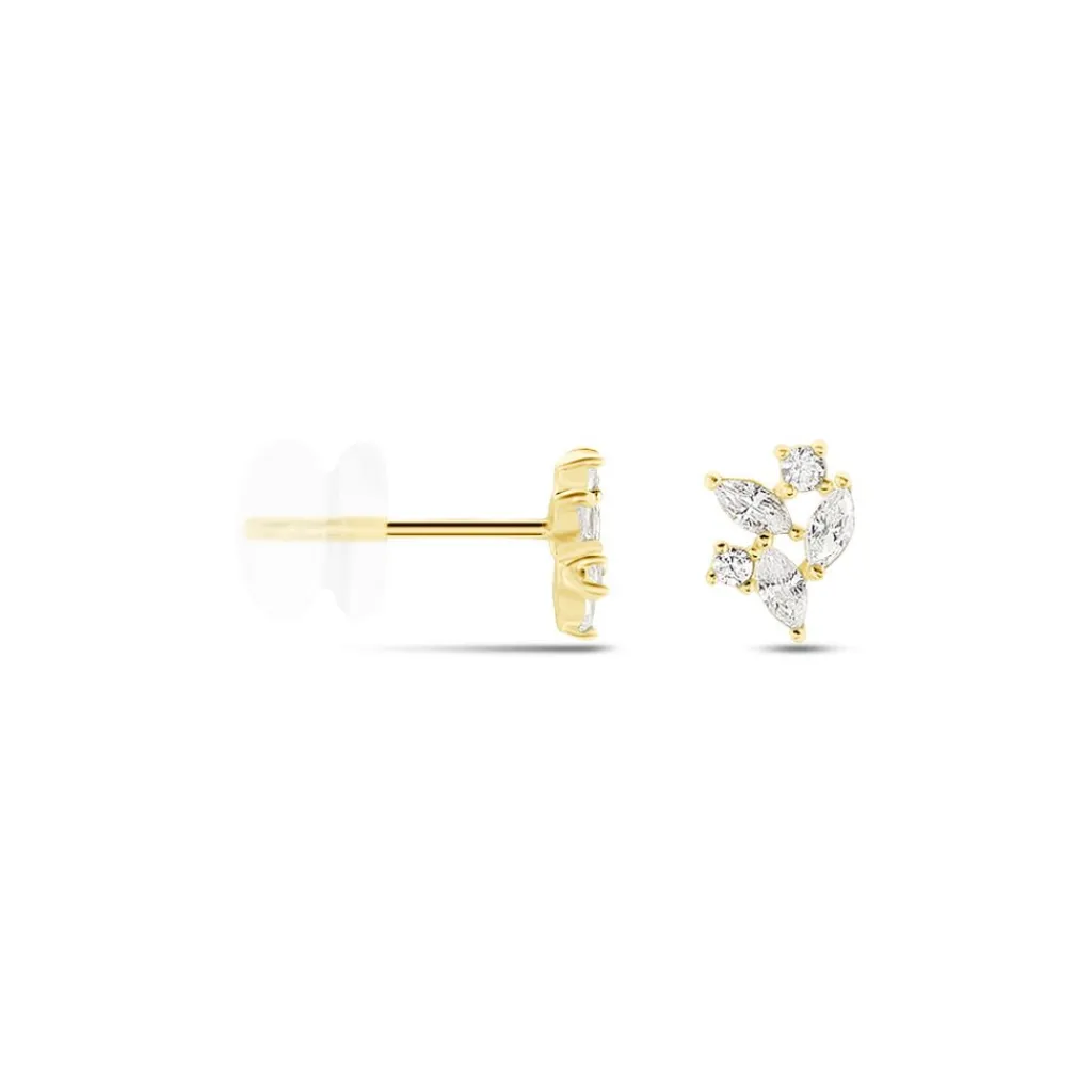 Histoire d'Or Boucles D'oreilles Puces Glorinda Or Jaune Oxyde De Zirconium Outlet