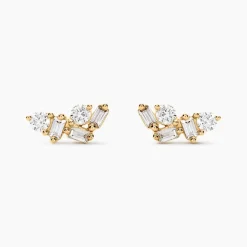 Histoire d'Or Boucles D'oreilles Puces Gemariah Or Jaune Diamant Synthétique Clearance