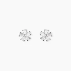 Histoire d'Or Boucles D'oreilles Puces Gisabel Argent Blanc Oxyde De Zirconium
