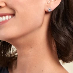 Histoire d'Or Boucles D'oreilles Puces Gorka Argent Blanc Oxyde De Zirconium Best