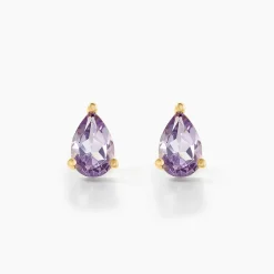 Histoire d'Or Boucles D'oreilles Puces Goutte Or Jaune Améthyste or jaune améthyste violet Best