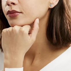 Histoire d'Or Boucles D'oreilles Puces Guenolee Argent Blanc Oxyde De Zirconium Hot