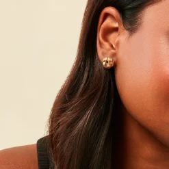 Histoire d'Or Boucles D'Oreilles Puces Ganesh Or Jaune Clearance