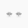 Histoire d'Or Boucles D'oreilles Puces Honey Argent Blanc Best