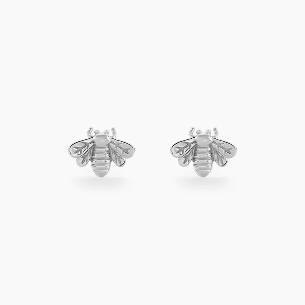 Histoire d'Or Boucles D'oreilles Puces Honey Argent Blanc Best