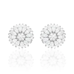 Histoire d'Or Boucles D'oreilles Puces Hyelana Argent Blanc Oxyde De Zirconium
