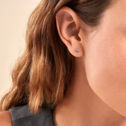 Histoire d'Or Boucles D'oreilles Puces Hina Argent Blanc Oxyde De Zirconium Hot