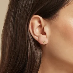 Histoire d'Or Boucles D'oreilles Puces Herza Or Jaune Best