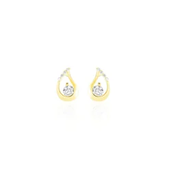 Histoire d'Or Boucles D'oreilles Puces Helie Goutte Or Jaune Oxyde De Zirconium Sale