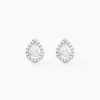 Histoire d'Or Boucles D'oreilles Puces Hildana Or Blanc Oxyde De Zirconium
