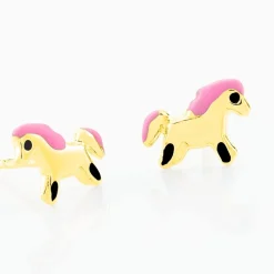Histoire d'Or Boucles D'oreilles Puces Heldea Cheval Or Jaune Best