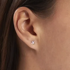 Histoire d'Or Boucles D'oreilles Puces Helidie Coccinelle Or Jaune or jaune smalto rose Clearance