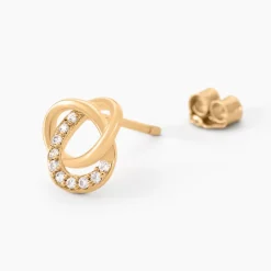 Histoire d'Or Boucles D'oreilles Puces Henia Plaqué Or Jaune Oxyde De Zirconium Outlet