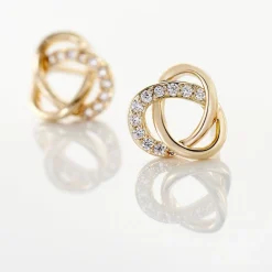 Histoire d'Or Boucles D'oreilles Puces Henia Plaqué Or Jaune Oxyde De Zirconium Outlet