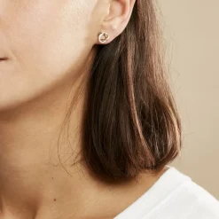 Histoire d'Or Boucles D'oreilles Puces Henia Plaqué Or Jaune Oxyde De Zirconium Outlet