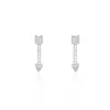 Histoire d'Or Boucles D'oreilles Puces Harrow Argent Blanc Oxyde De Zirconium New
