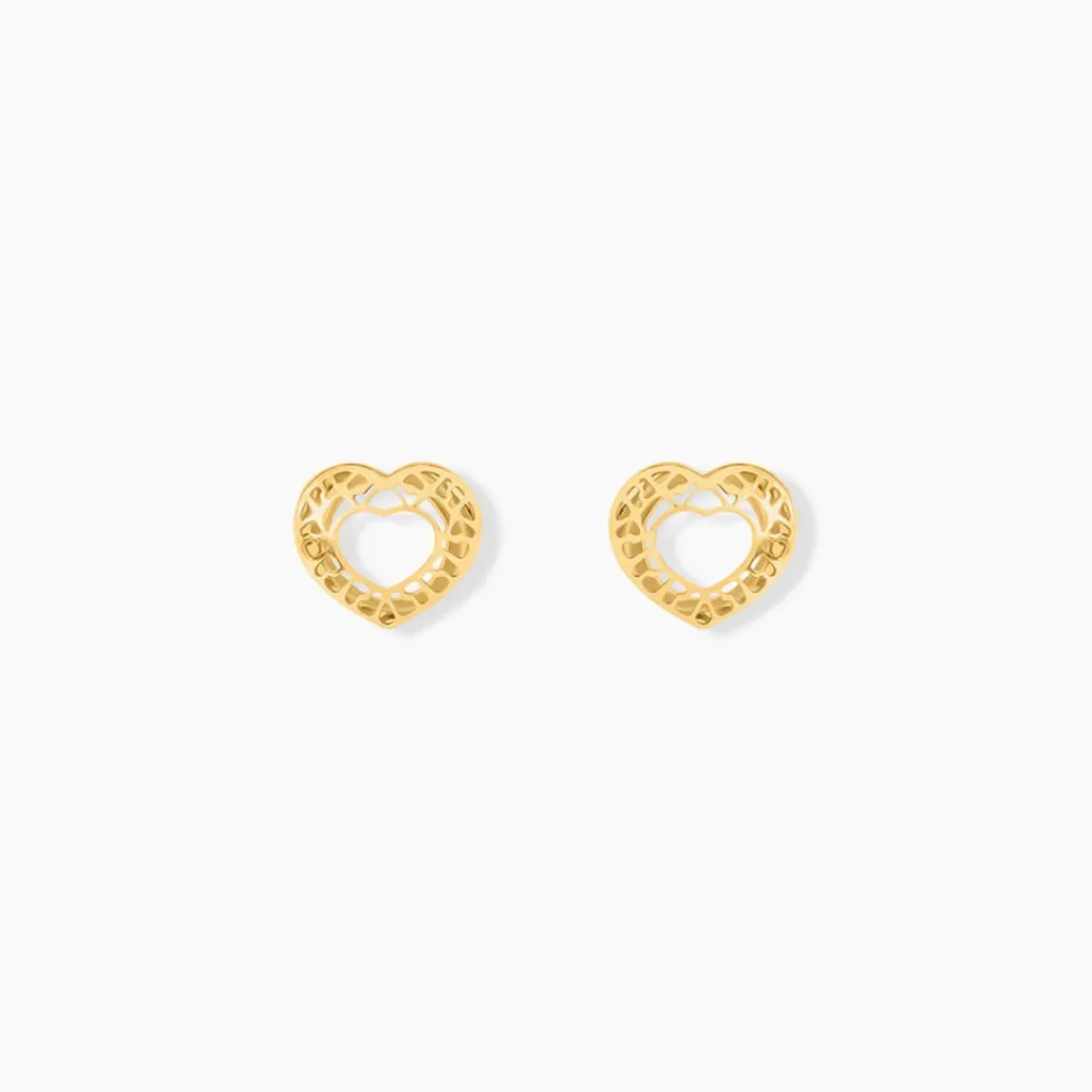 Histoire d'Or Boucles D'oreilles Puces Himelinda Or Jaune Sale