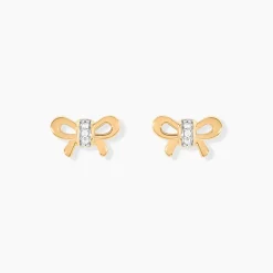 Histoire d'Or Boucles D'oreilles Puces Hisae Plaqué Or Jaune Oxyde De Zirconium Outlet