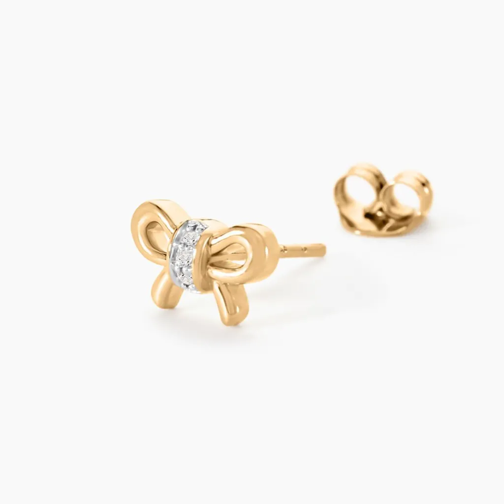 Histoire d'Or Boucles D'oreilles Puces Hisae Plaqué Or Jaune Oxyde De Zirconium Outlet