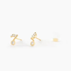 Histoire d'Or Boucles D'Oreilles Puces Hopcyn Or Jaune Oxyde De Zirconium Hot
