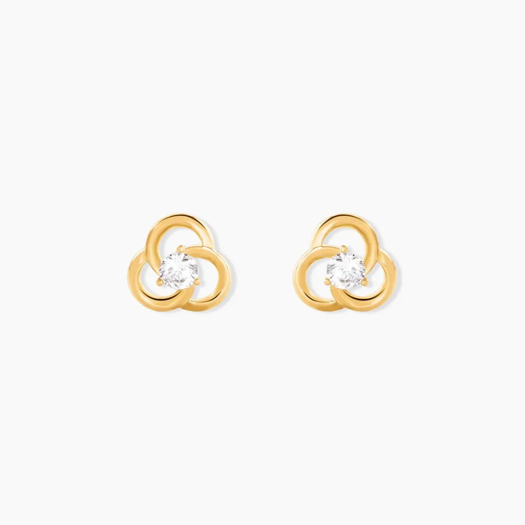 Histoire d'Or Boucles D'Oreilles Puces Isaias Or Jaune Oxyde De Zirconium Hot