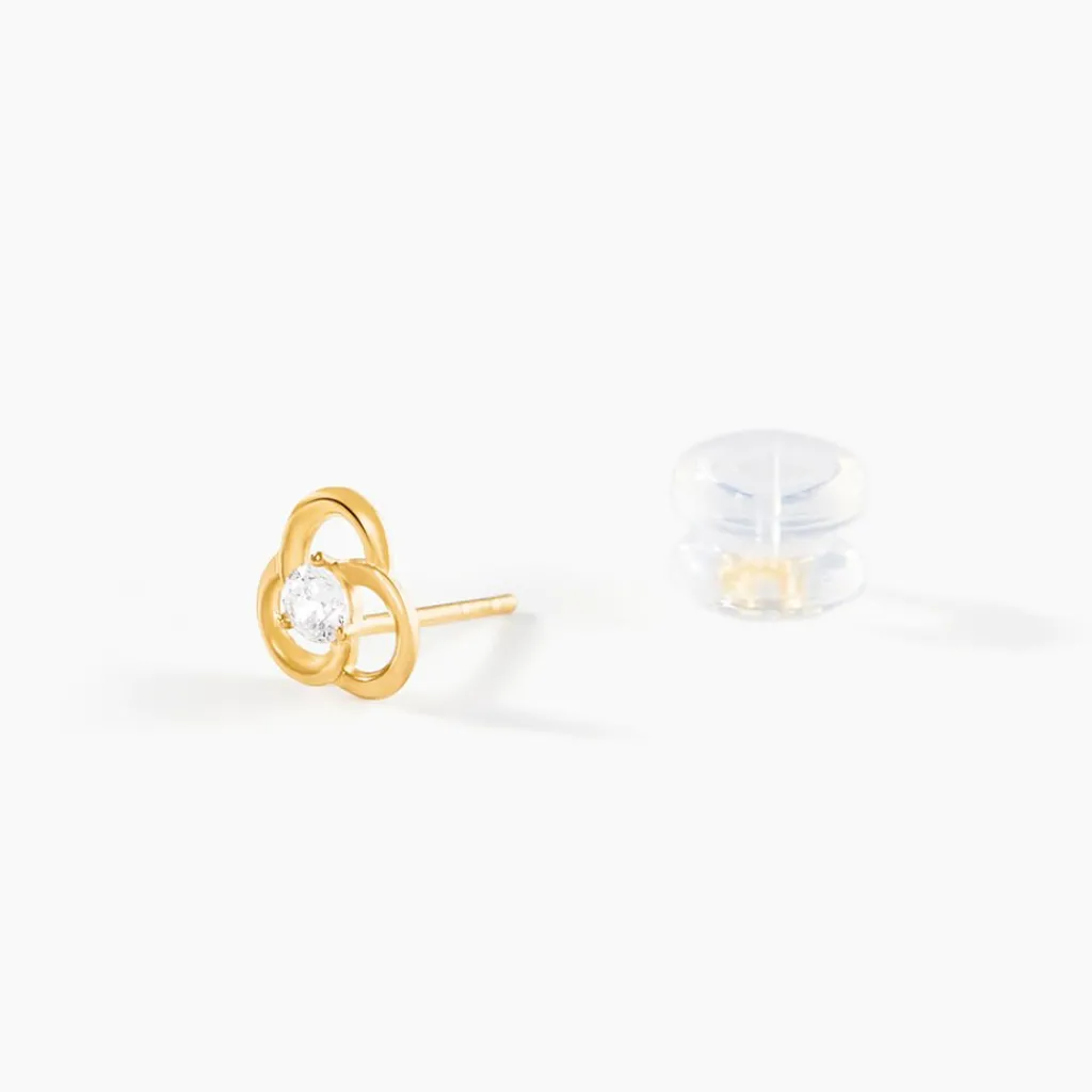 Histoire d'Or Boucles D'Oreilles Puces Isaias Or Jaune Oxyde De Zirconium Hot