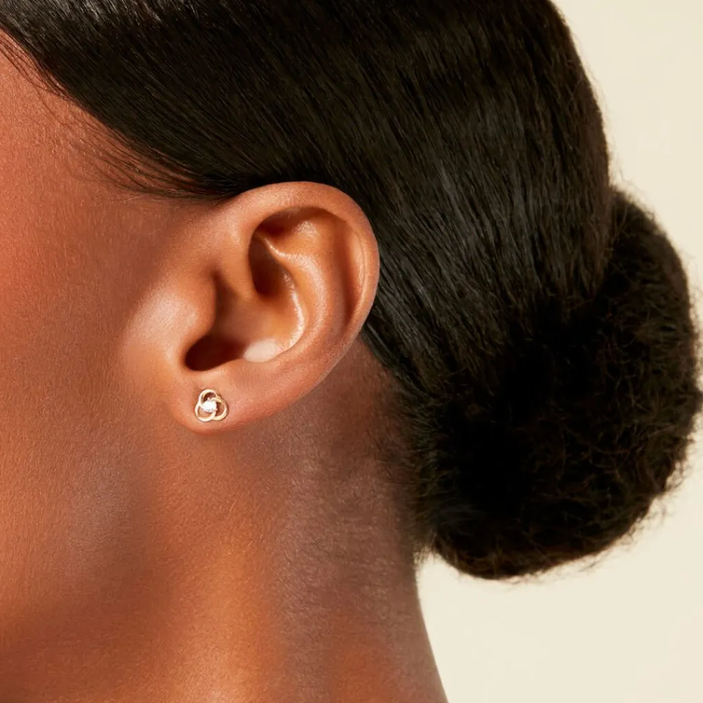 Histoire d'Or Boucles D'Oreilles Puces Isaias Or Jaune Oxyde De Zirconium Hot