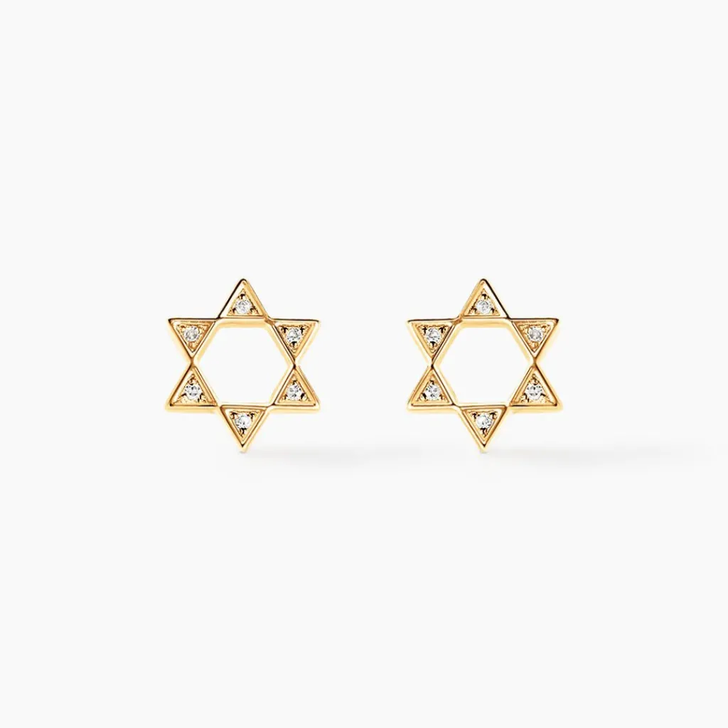 Histoire d'Or Boucles D'oreilles Puces Isak Or Jaune Diamant Discount