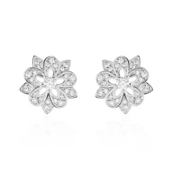 Histoire d'Or Boucles D'oreilles Puces Iona Argent Blanc Oxyde De Zirconium Discount