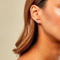 Histoire d'Or Boucles D'Oreilles Puces Ishmerai Or Jaune Oxyde De Zirconium Sale