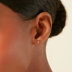 Histoire d'Or Boucles D'Oreilles Puces Ishmael Or Jaune Oxyde De Zirconium Sale