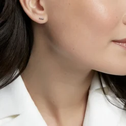 Histoire d'Or Boucles D'oreilles Puces Ina Argent Blanc Outlet