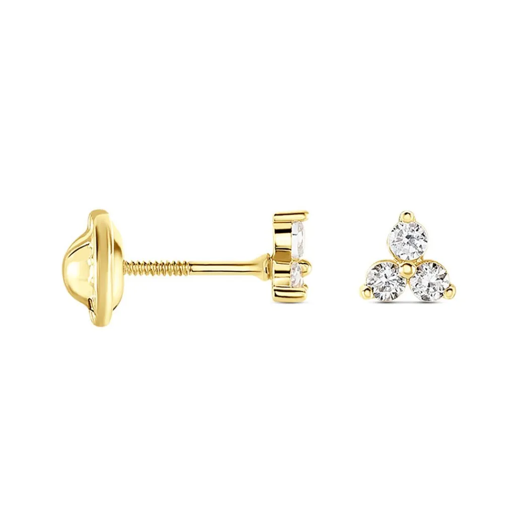 Histoire d'Or Boucles D'oreilles Puces Isaora Or Jaune Oxyde De Zirconium Online