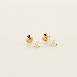 Histoire d'Or Boucles D'oreilles Puces Isaora Or Jaune Oxyde De Zirconium Online