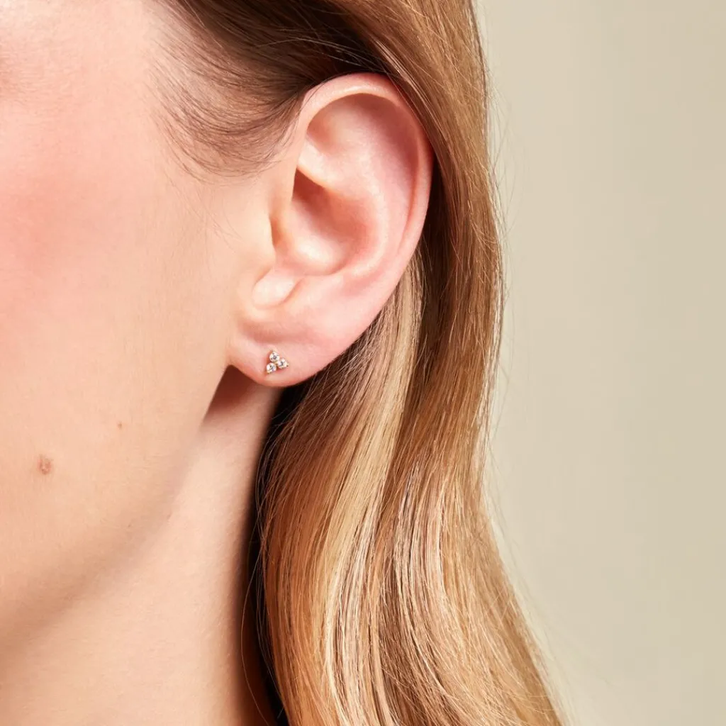 Histoire d'Or Boucles D'oreilles Puces Isaora Or Jaune Oxyde De Zirconium Online