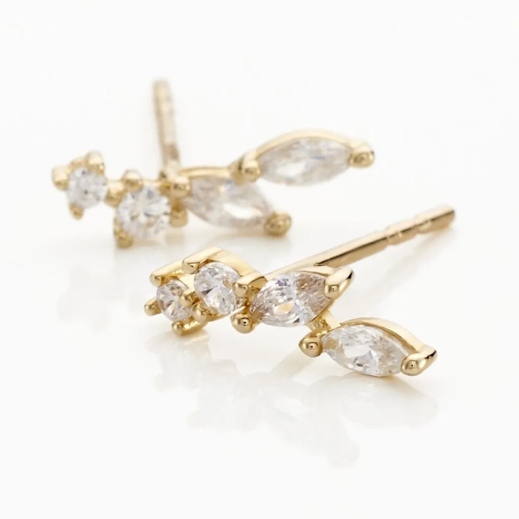 Histoire d'Or Boucles D'oreilles Puces Iuliana Or Jaune Oxyde De Zirconium