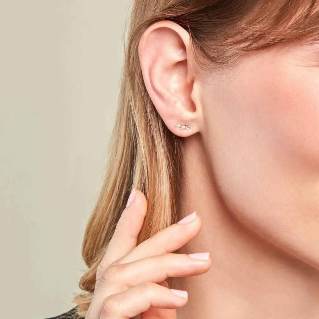 Histoire d'Or Boucles D'oreilles Puces Iuliana Or Jaune Oxyde De Zirconium