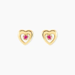 Histoire d'Or Boucles D'oreilles Puces Izild Or Jaune Rubis Online
