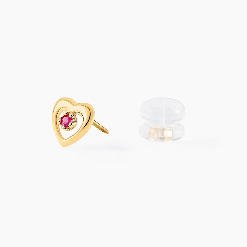 Histoire d'Or Boucles D'oreilles Puces Izild Or Jaune Rubis Online