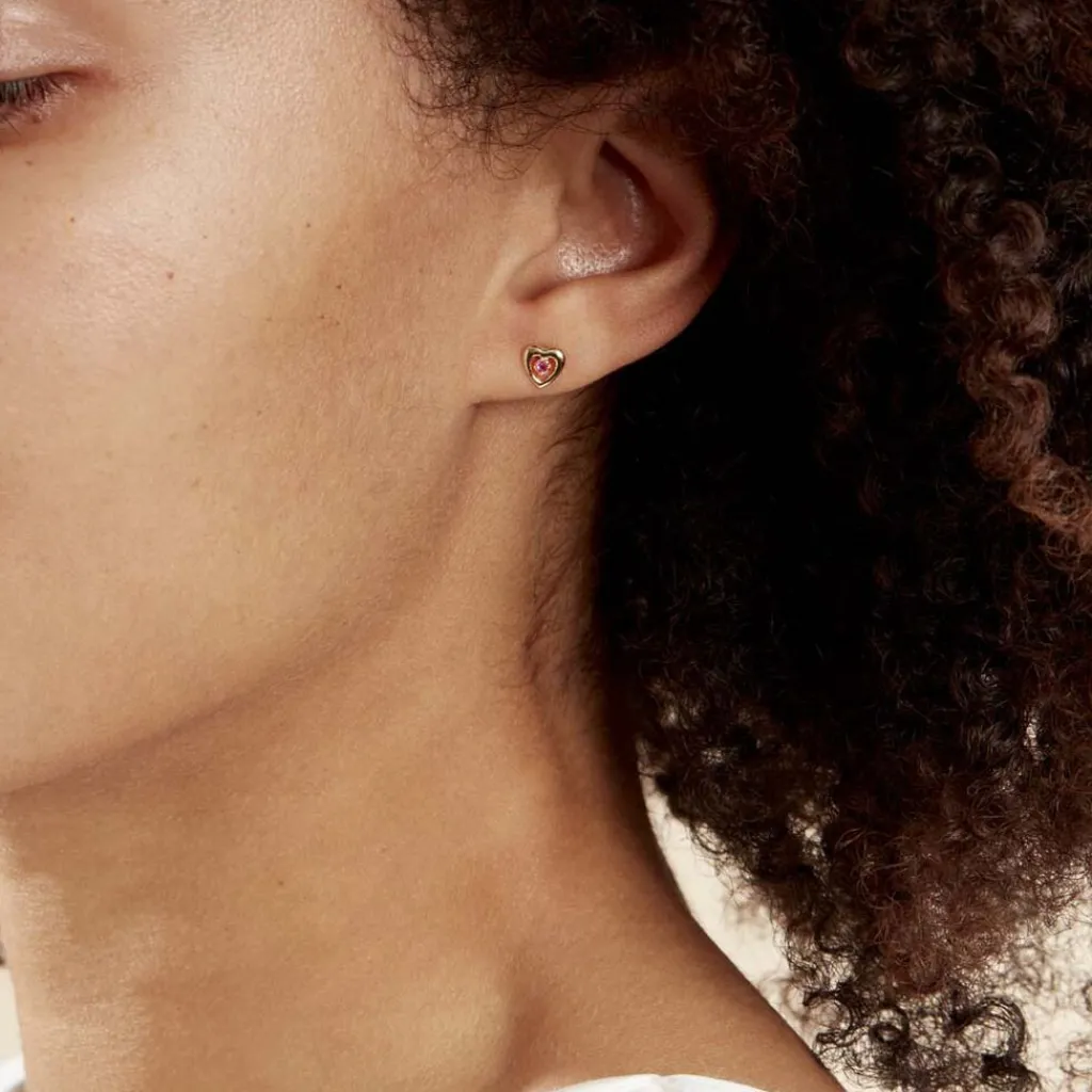 Histoire d'Or Boucles D'oreilles Puces Izild Or Jaune Rubis Online