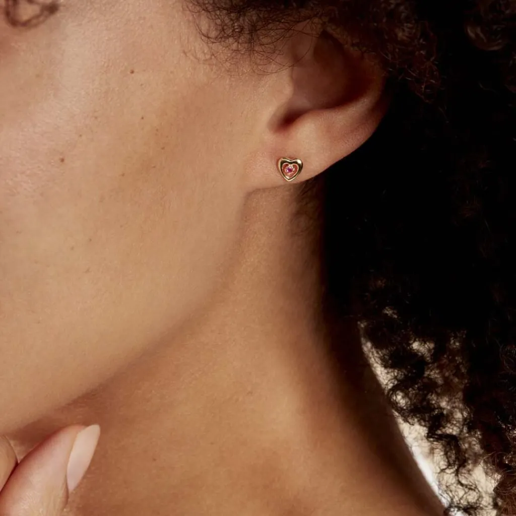 Histoire d'Or Boucles D'oreilles Puces Izild Or Jaune Rubis Online