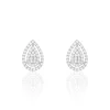 Histoire d'Or Boucles D'oreilles Puces Izia Or Blanc Diamant New