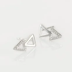 Histoire d'Or Boucles D'oreilles Puces Joy or blanc diamant Clearance
