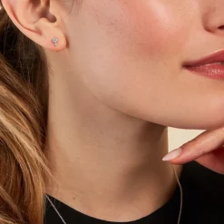 Histoire d'Or Boucles D'oreilles Puces Jill Argent Blanc Oxyde De Zirconium Discount