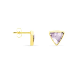 Histoire d'Or Boucles D'oreilles Puces Juliete Or Jaune Amethyste Outlet