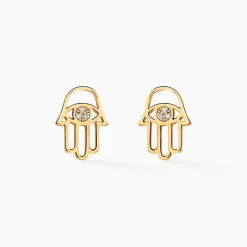 Histoire d'Or Boucles D'oreilles Puces Jamal Or Jaune Diamant Outlet