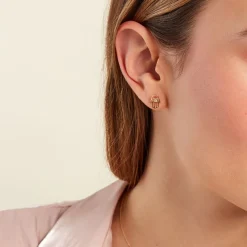 Histoire d'Or Boucles D'oreilles Puces Jamal Or Jaune Diamant Outlet