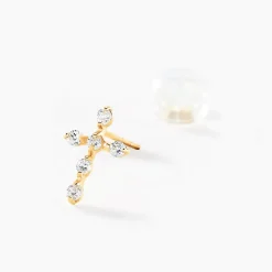 Histoire d'Or Boucles D'oreilles Puces Jesusa Or Jaune Oxyde De Zirconium Outlet